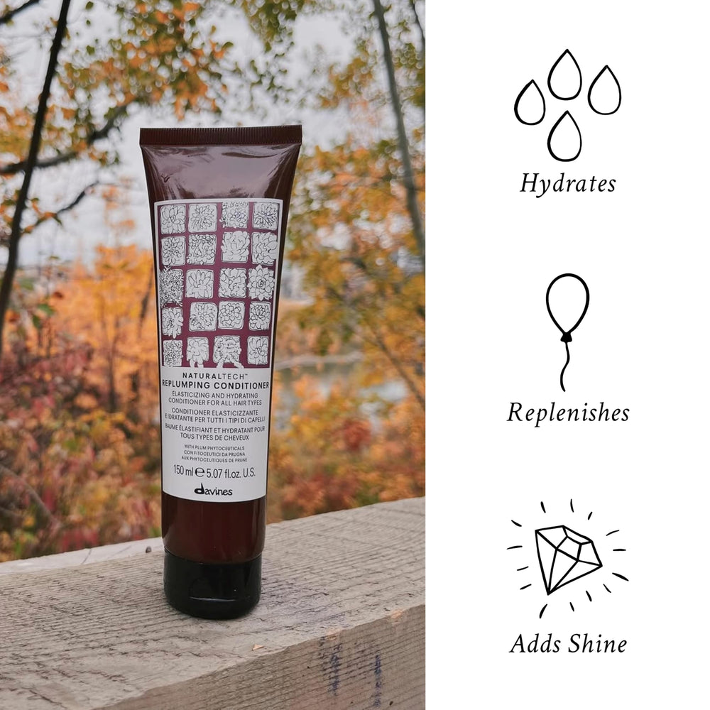 Davines replumping conditioner cream texture closeup for lightweight moisture