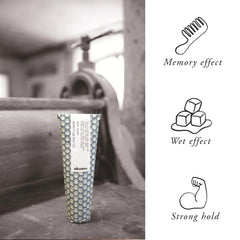 Davines detail on defined short haircut illustrating structure and frizz control