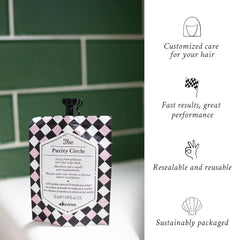 Davines bamboo charcoal powder near mask illustrating strong absorbent action