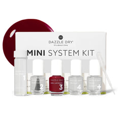 Dazzle Dry mini kit front packaging showing all five pieces and travel convenience