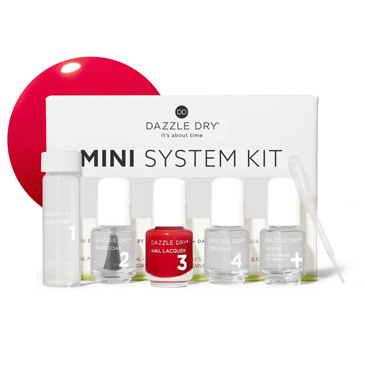 Dazzle Dry front packaging showing kit contents and benefits