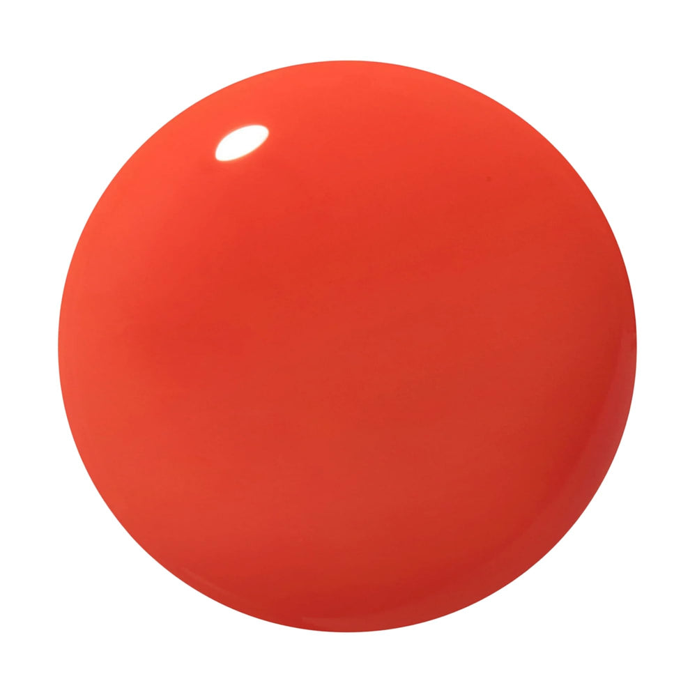 Dazzle Dry Red Hot Chili lacquer close-up showing vibrant orangey red cream