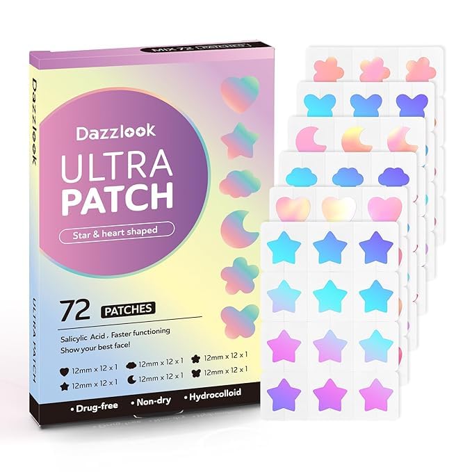 Dazzlook front packaging showing holographic shapes and 72 count benefit