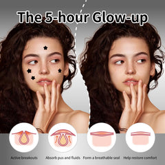 Dazzlook patch applied on cheek demonstrating coverage and protection