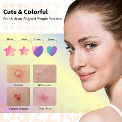 Dazzlook patches applied to cheek showing coverage and protection benefit