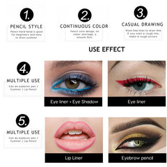 DC-BEAUTIFUL pencil being applied on eyelid for accurate eyeliner control