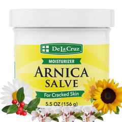 De La Cruz jar front view showing balm, fast moisturizing benefit