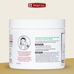 De La Cruz label close-up displaying ingredient and cruelty-free details