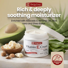 De La Cruz open cream texture highlighting smooth, fast-absorbing finish