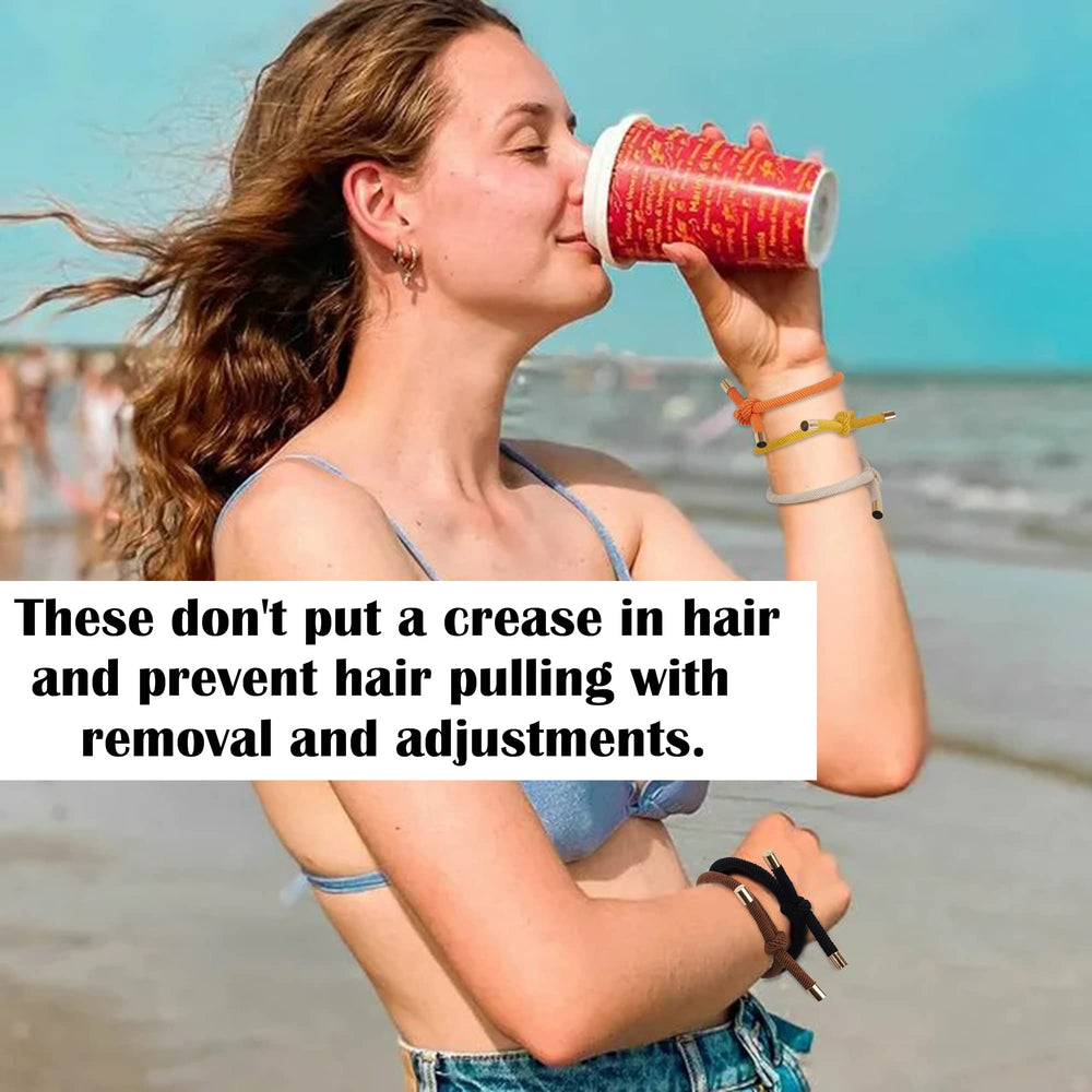DealEachDay hair ties securing a high ponytail without snagging