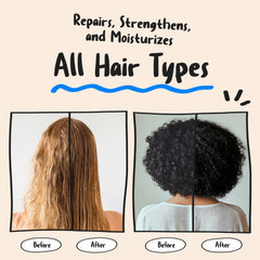 DEAR HAIR tube in hand showing 100ml travel-friendly size benefit