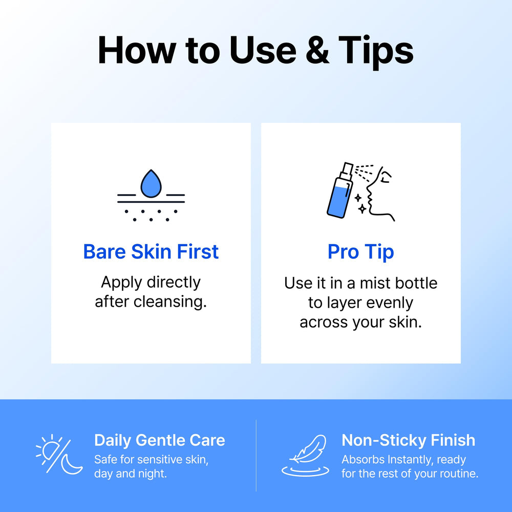 DearKlairs nighttime routine lifestyle shot showing calming pre-sleep step