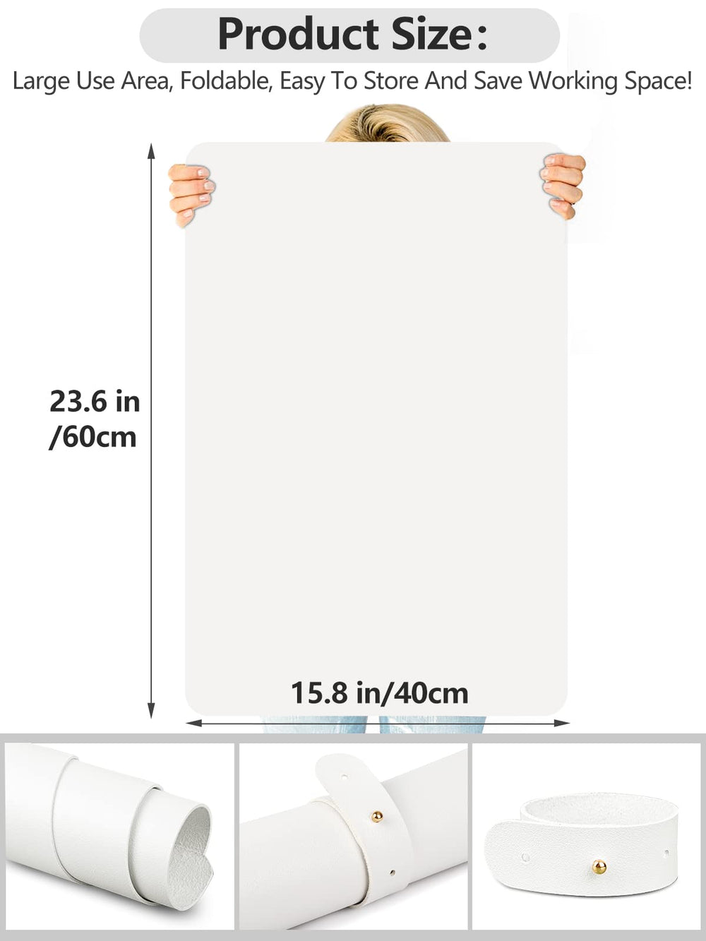 Deciniee mat edge showing sheepskin-grain back for anti-slip benefit