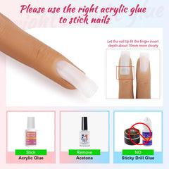 Deciniee finger beside a real hand showing scale comparison for accurate sizing during practice