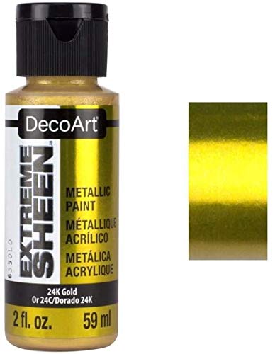 DecoArt 24K Gold applied on ornament in craft setting showcasing luxe finish