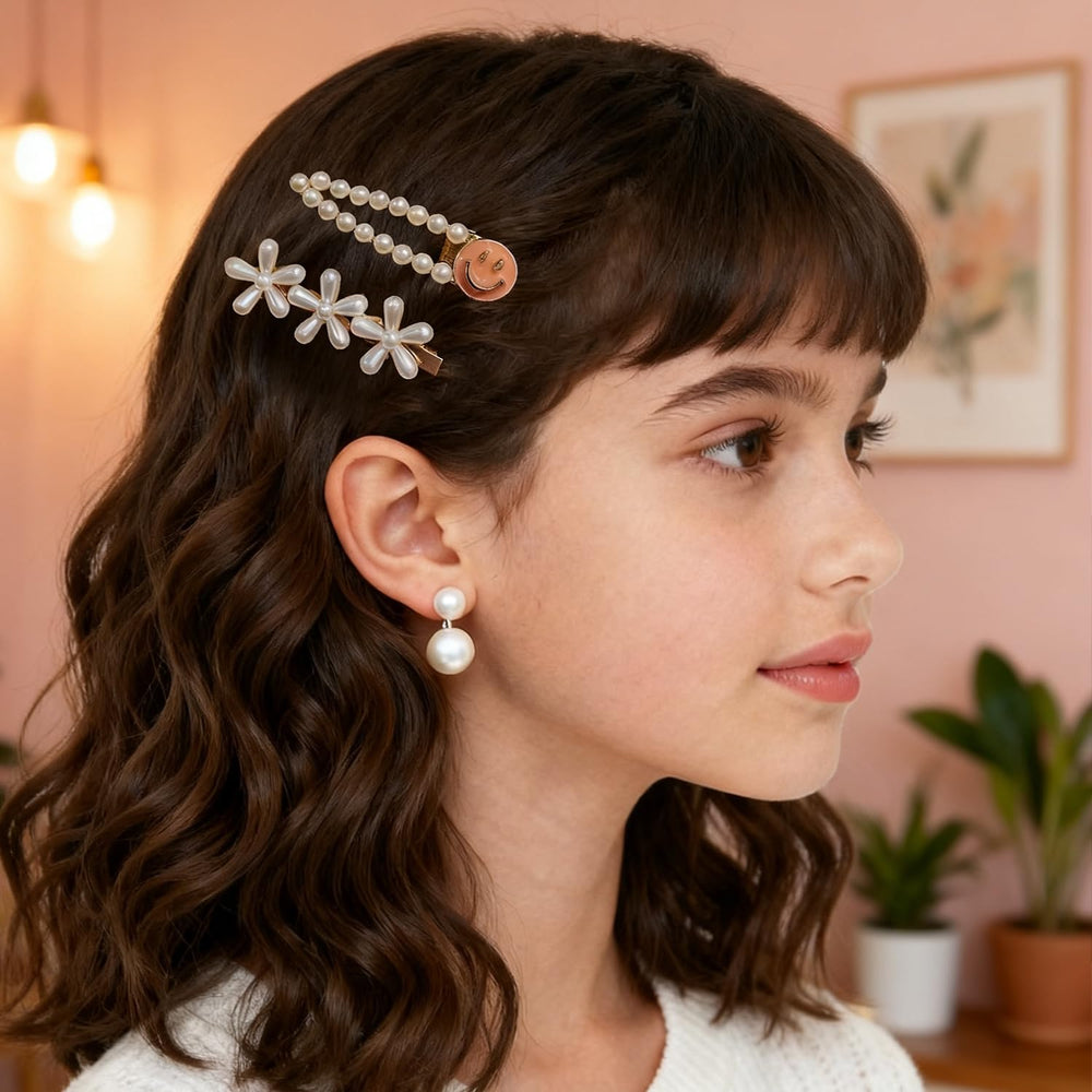 DEDIULE lifestyle photo of woman wearing clips for polished everyday style