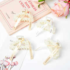 DEEKA bridesmaid using clip with bride showing coordinated party styling benefit