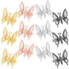 DEEKA clustered clips on updo adding decorative metallic accents