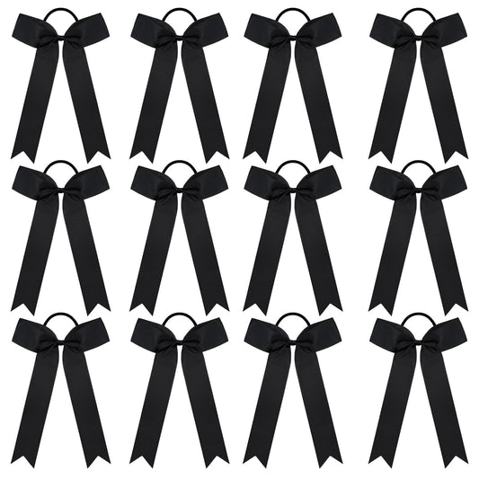 DEEKA front view of 12 black bows showing uniform look and team-ready appeal