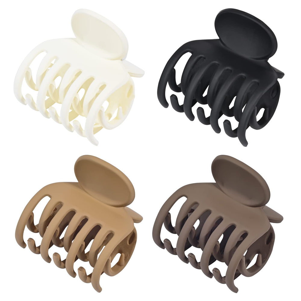 DEEKA four neutral color clips laid flat for easy outfit matching