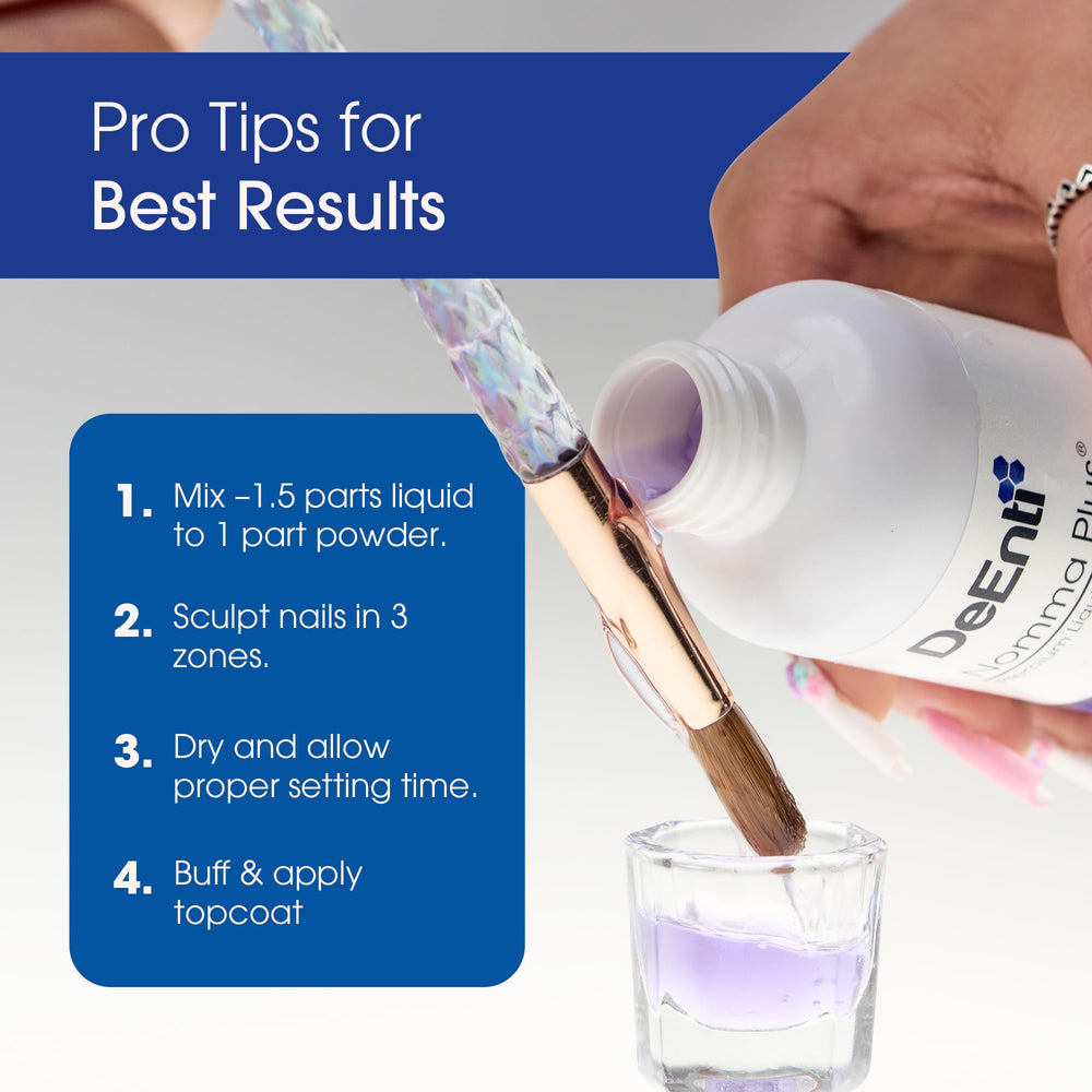 Brush forming acrylic bead using DeEnti Nomma Plus demonstrating consistent bead work benefit
