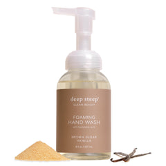 Deep Steep front packaging showing Brown Sugar Vanilla and clean-beauty benefits