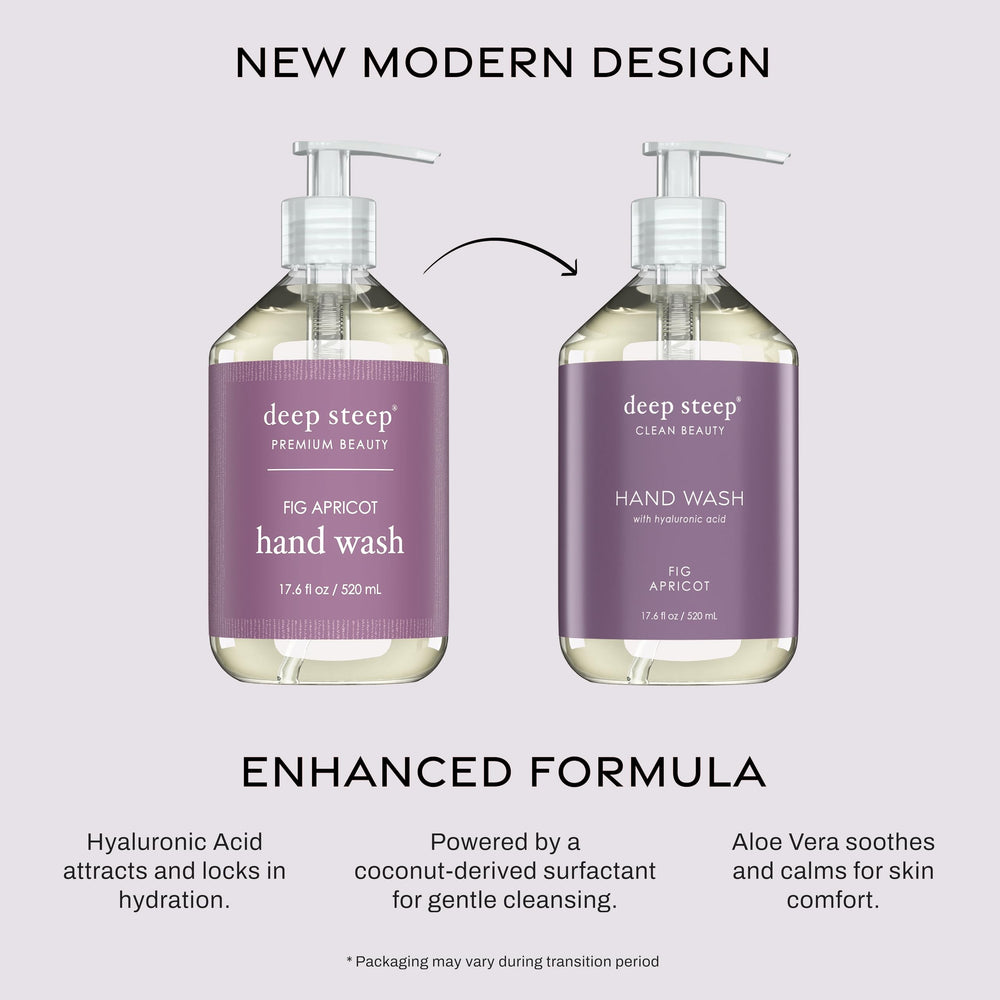 Deep Steep pump dispensing creamy texture for gentle hydration