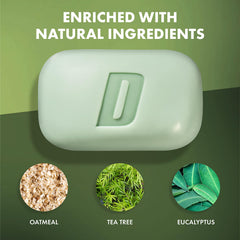 Defense Soap close-up of bar texture highlighting gentle exfoliation