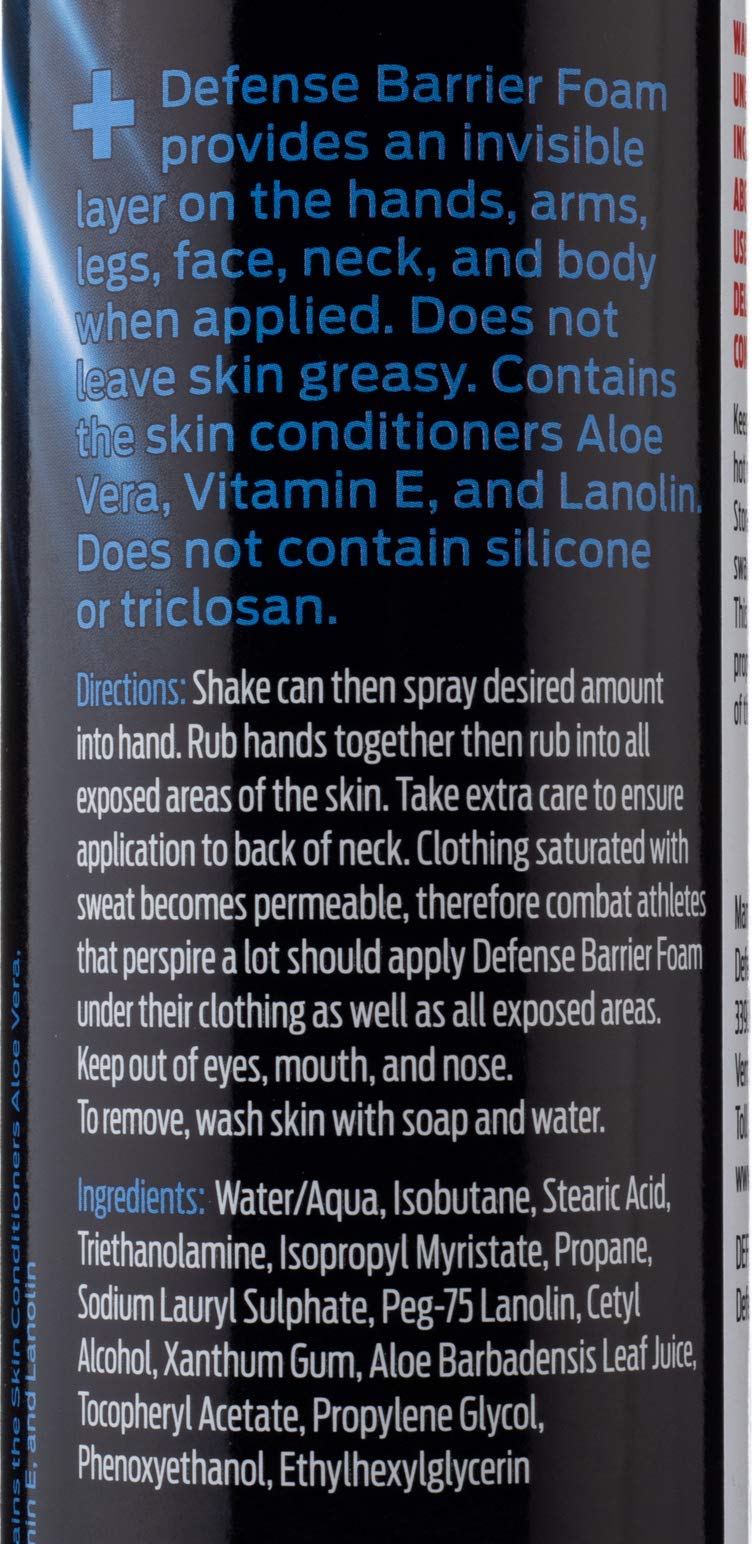 Defense Soap foam used on athlete near mat showing contact-sport protection