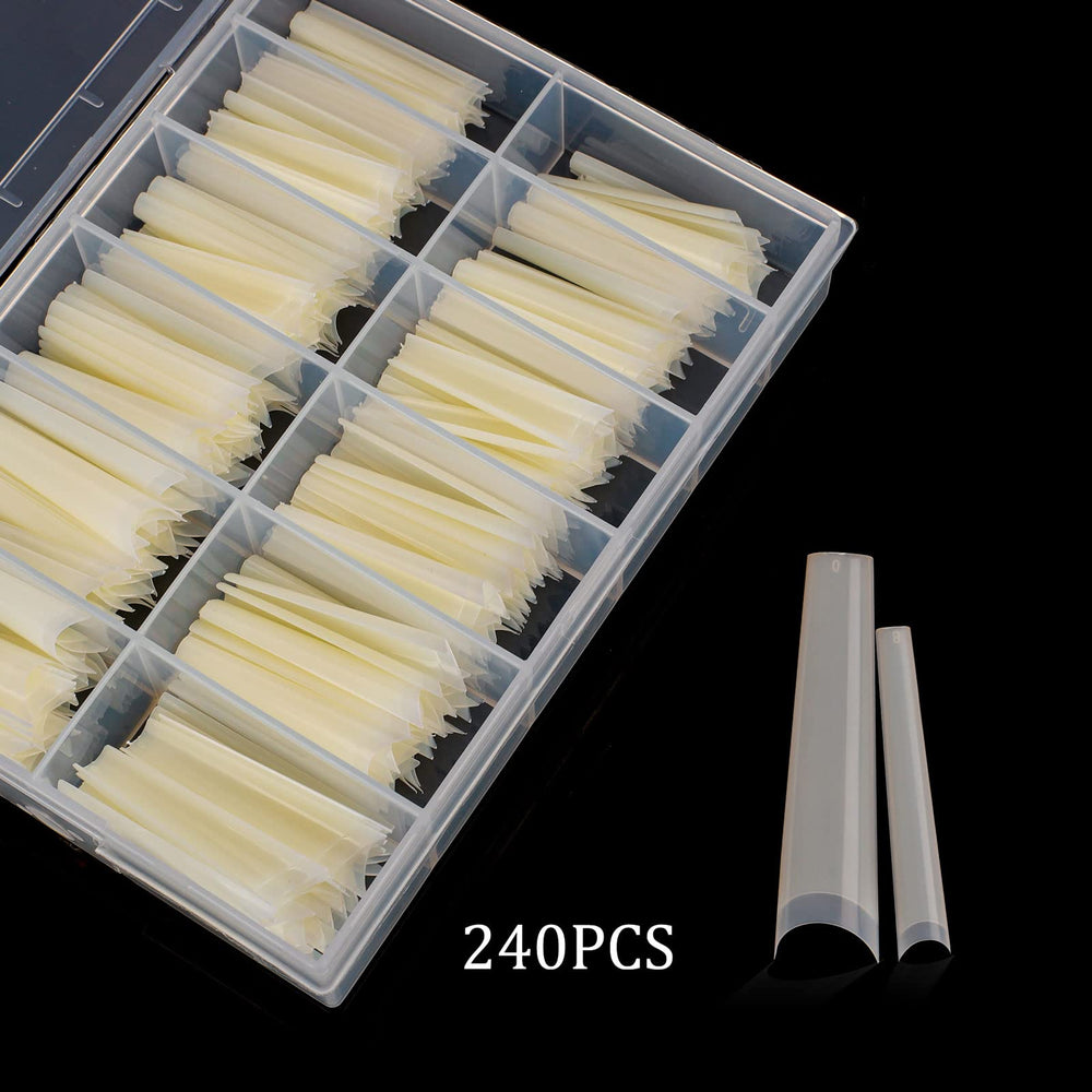 Defuber tapered tip edge profile with length comparison to help customize final shape