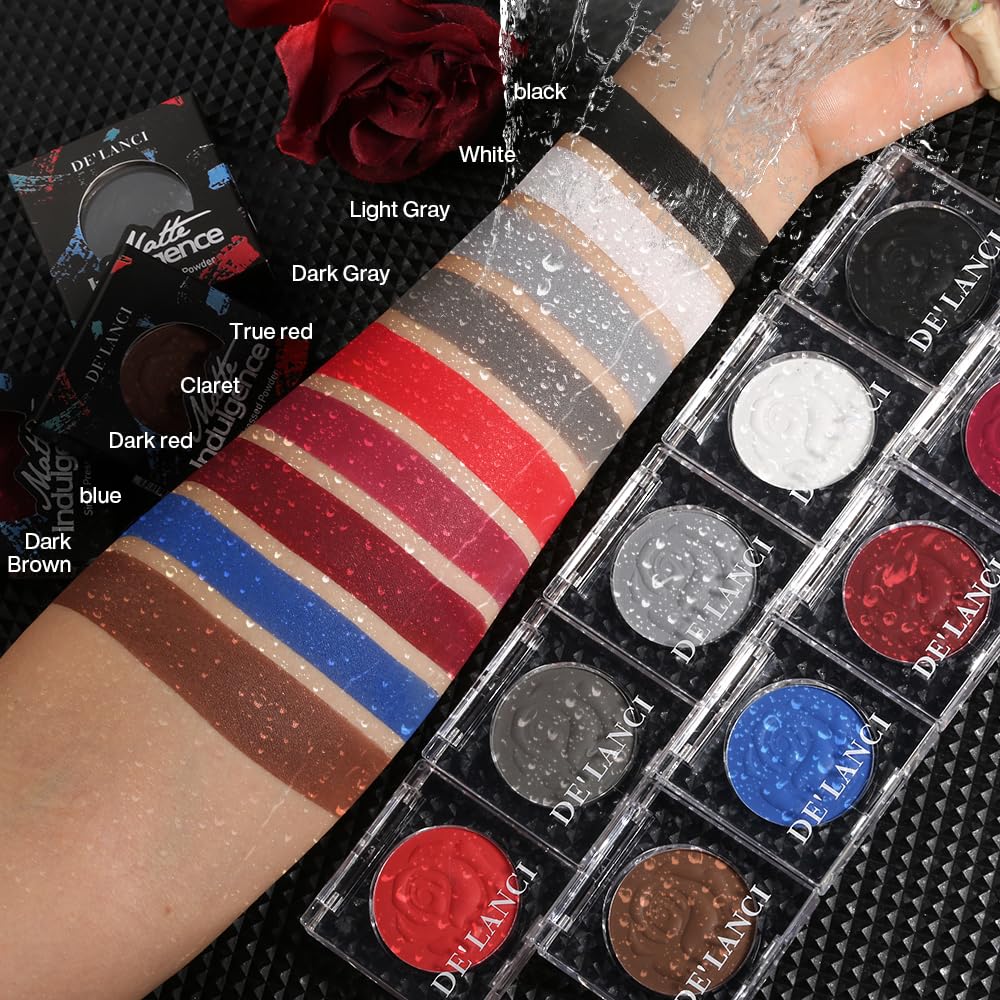 DE'LANCI used in Halloween vampire makeup demonstrating dramatic color and theatrical effect