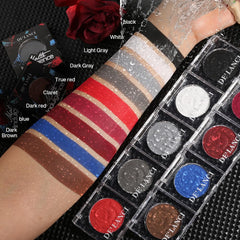 DE'LANCI used in Halloween vampire makeup demonstrating dramatic color and theatrical effect