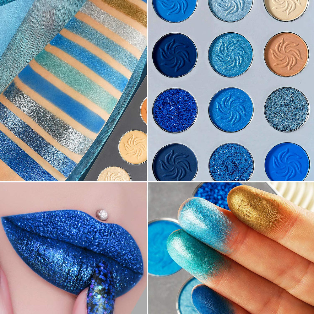DE'LANCI open palette next to handbag showing compact travel-ready size