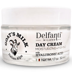 Delfanti-Milano jar front view showing label and hydrating cream benefits