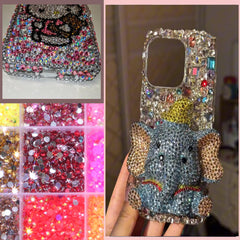 Delgoash decorated phone case displaying finished bling effect and durable hold