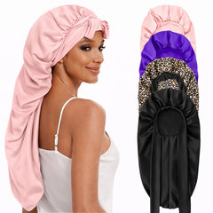 DEMAZALO front view of four bonnets showcasing color choices and daily protection