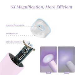 Denabuty in use curing gel polish quickly to speed up manicure routines
