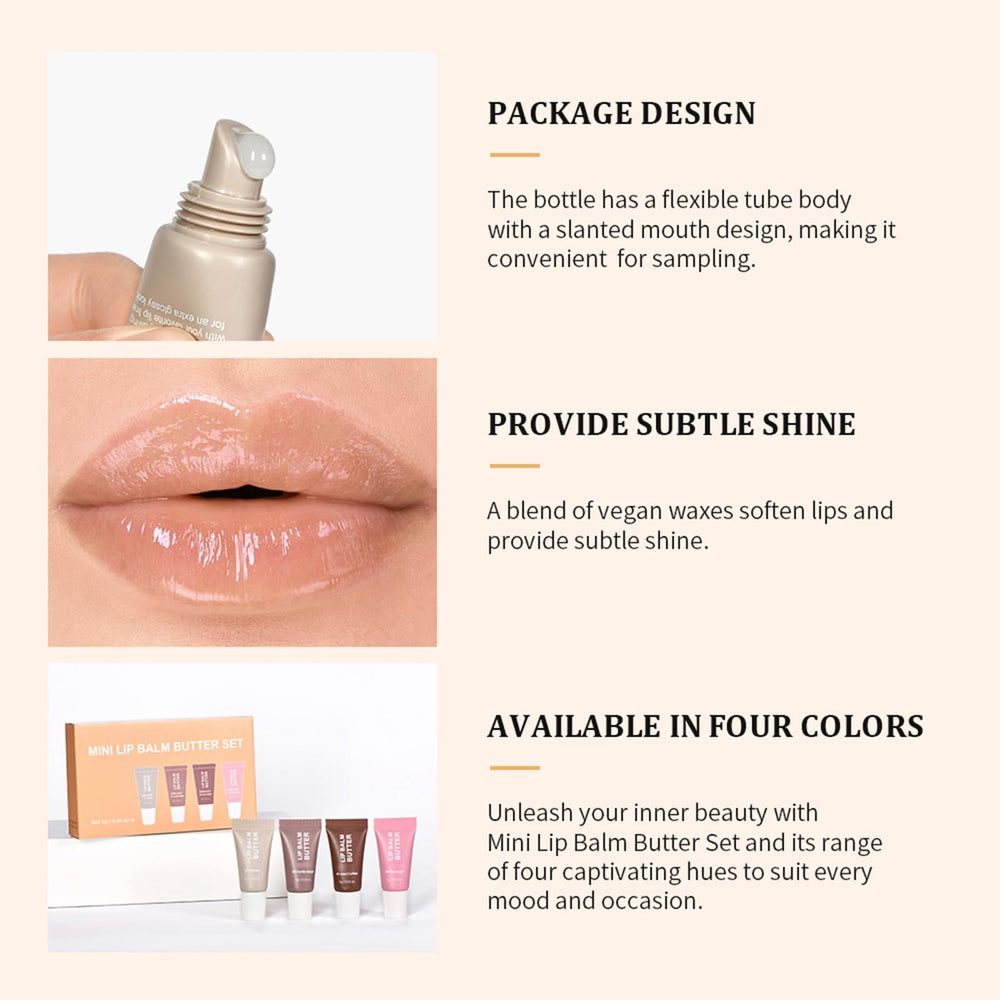 DENESTUP iced coffee gloss swipe showing warm tint and hydrating benefit