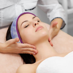 Denfany headband in spa setting providing tidy professional appearance