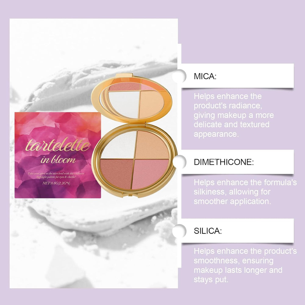 Denir Bonee brush applying shimmer to cheek highlighting instant radiance