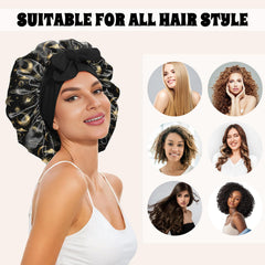 Deokke model wearing bonnet while resting showing full coverage benefit protects braids