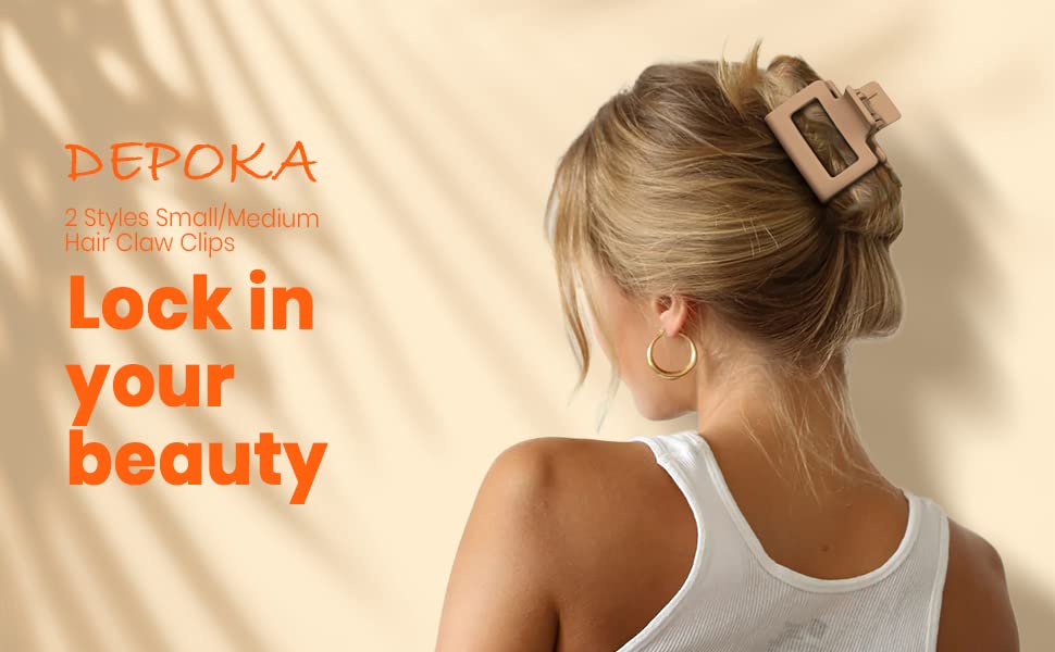 DEPOKA clips beside mirror on desk showing quick styling convenience