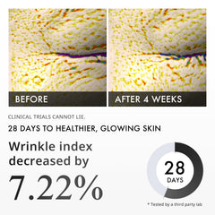 depology ingredient visual with hyaluronic acid and vitamin C, communicates hydration and radiance