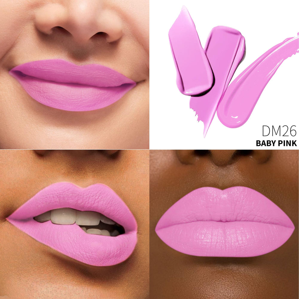 Depuplum applicator tip open displaying precise flocked wand for clean lip lines