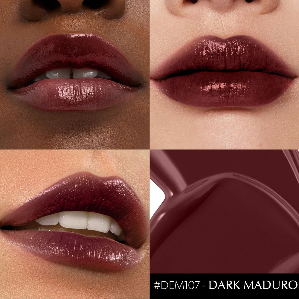 Depuplum lipstick texture swipe showing creamy glossy finish and hydration