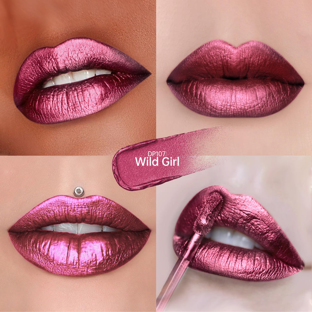 Depuplum DP107 texture swipe showing smooth metallic finish and buildable coverage