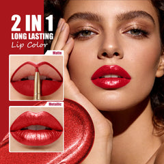 Depuplum dual-ended design highlighting liner and metallic applicator for fast use