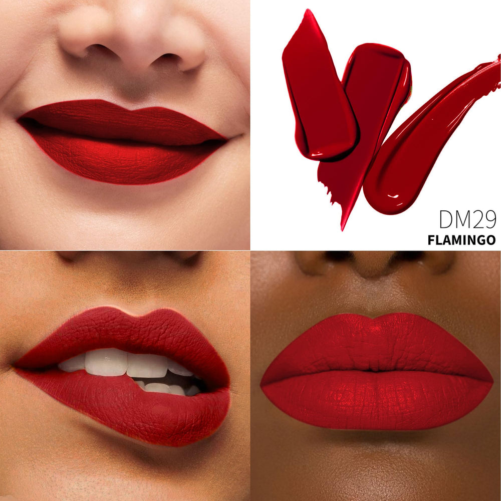 Depuplum close-up of liquid texture highlighting smooth matte payoff