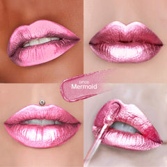 Depuplum DP108 swatch on arm showing buildable pink shimmer payoff