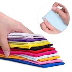 DERAYEE headband worn during yoga providing non-slip hair control and focus